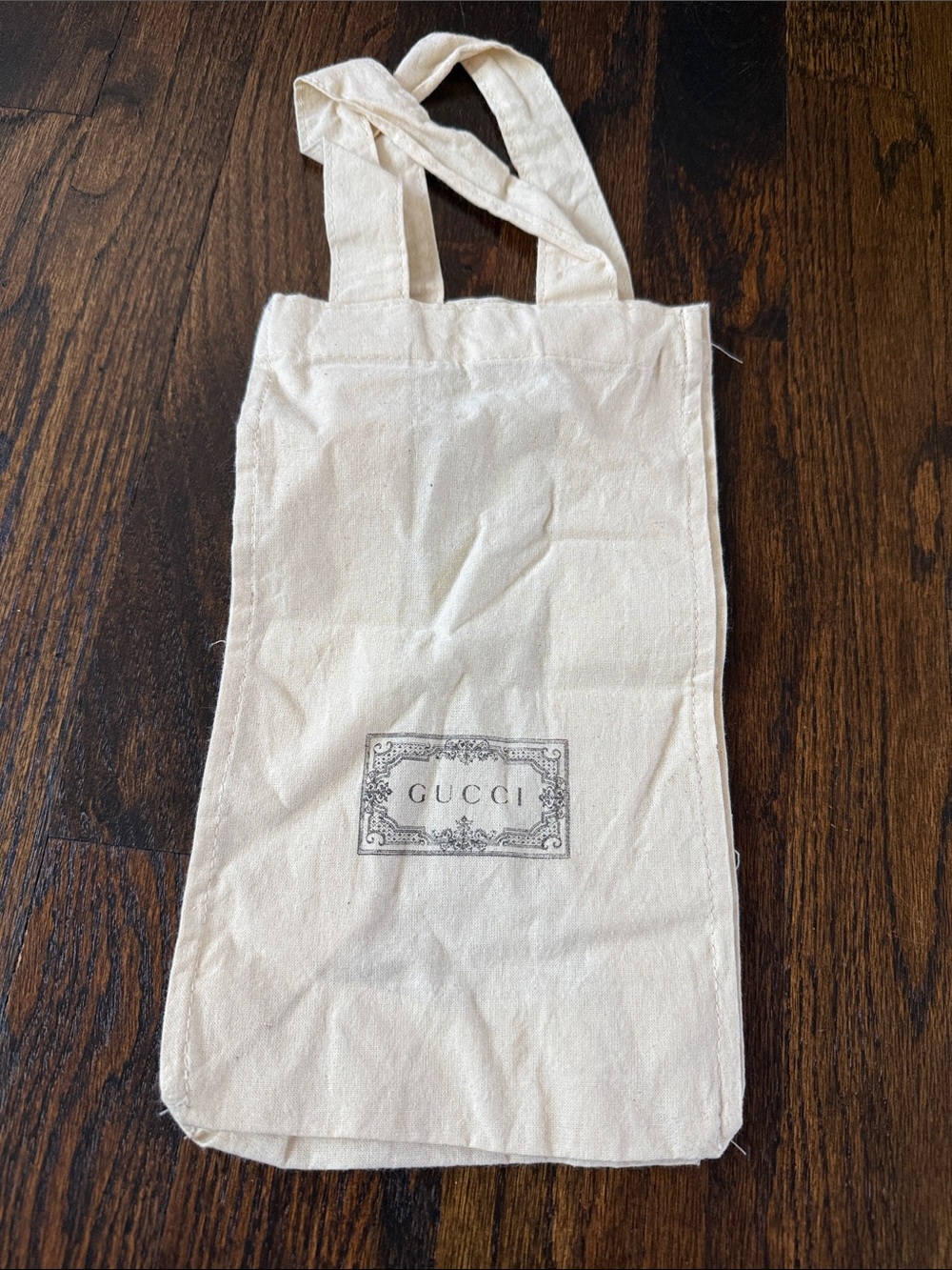 Gucci Natural Canvas Logo Reusable Tote Bag - Long Small